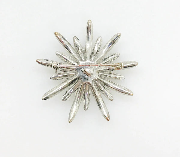 Vintage Large Rhinestone Flower Fireworks Brooch