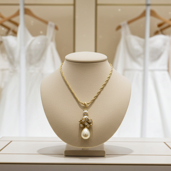 Rare and Most Beautiful Hattie Carnegie Vintage Pearl Drop Pendant