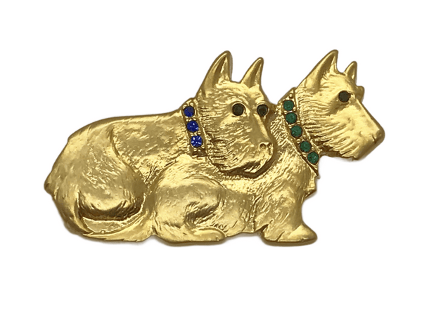 Adorable Golden Terrier Dogs Vintage Brooch - Lamoree’s Vintage