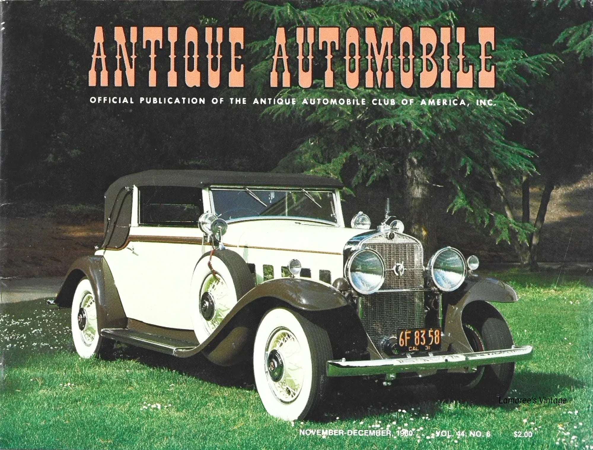 Antique Automobile Magazine November-December 1980