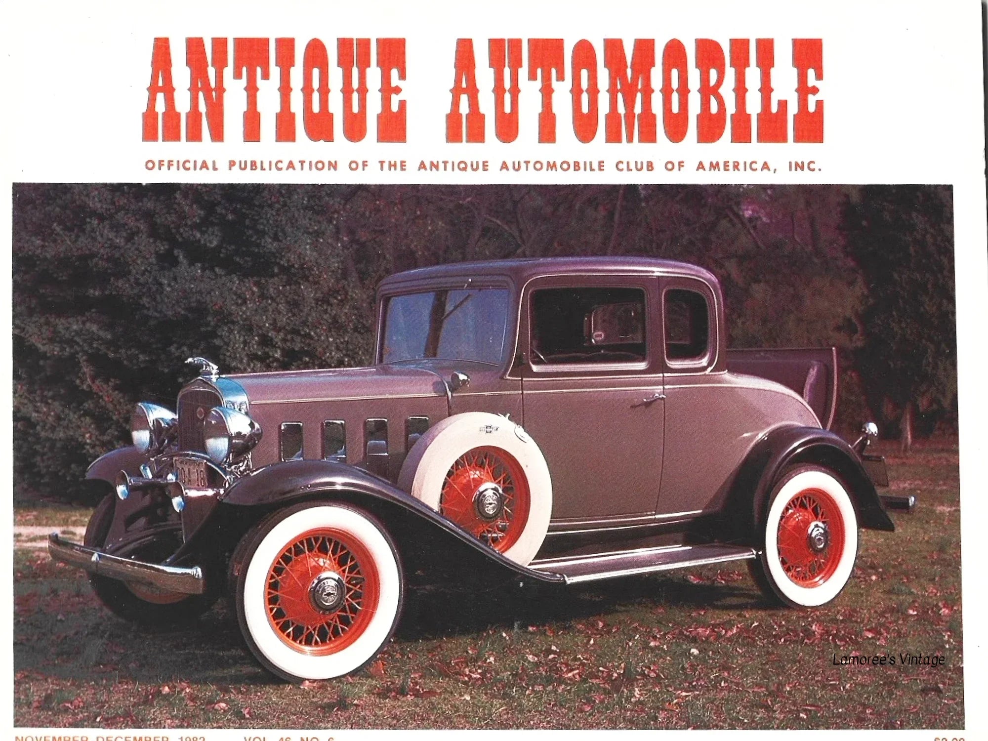Antique Automobile Magazine November - December 1982