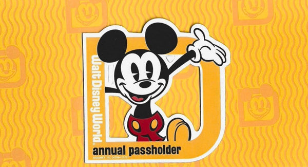 Walt Disney World Annual Passholder program, featuring Mickey Mouse and the slogan "A different kind of magic awaits".Promotional postcard for new or renewing Annual Passes.