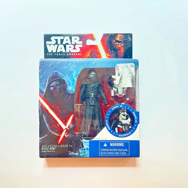 Experience the power of Star Wars: The Force Awakens with the Kylo Ren Armor Up 3.75-inch Action Figure by Hasbro. Featuring Snow Mission-themed armor and an extra accessory, this collectible was originally exclusive to Disney theme parks and select online stores.