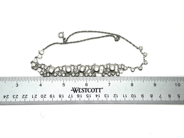 Glittering Art Deco Antique Open Back Crystal Necklace