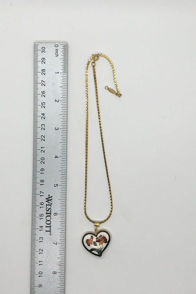Avon Cloisonné Heart Vintage Necklace - Lamoree’s Vintage