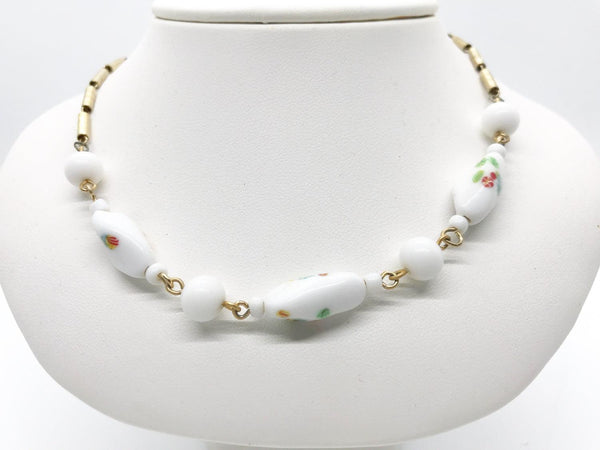 Vintage Dainty Floral Beaded Avon Necklace