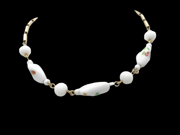 Vintage Dainty Floral Beaded Avon Necklace