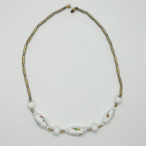 Vintage Dainty Floral Beaded Avon Necklace