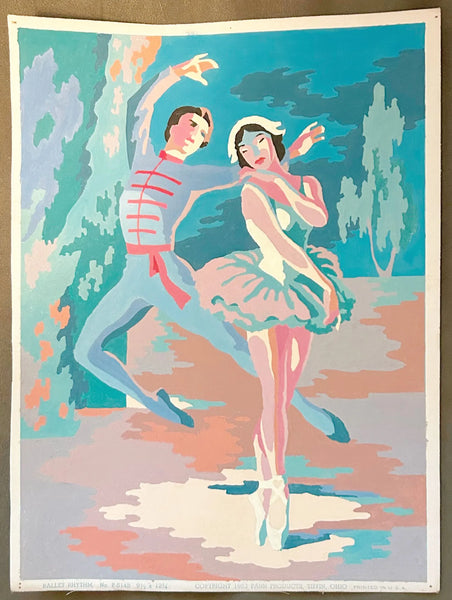 Vintage "Ballet Rhythm"Themed Paint By Number (1953) Pair