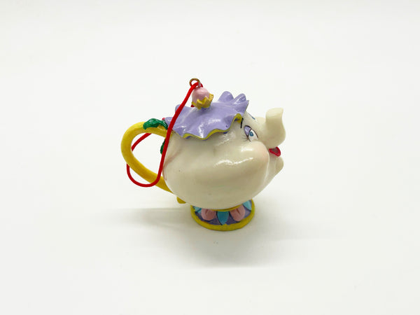 Vintage Disney Beauty and the Beast Schmid Ceramic Ornaments Mrs Potts & Chip Set