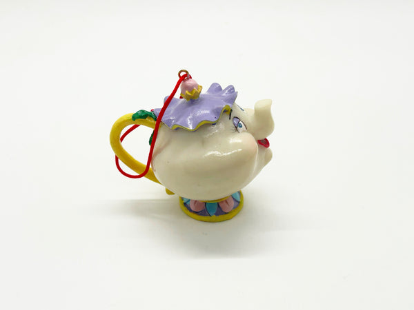 Vintage Disney Beauty and the Beast Schmid Ceramic Ornaments Mrs Potts & Chip Set