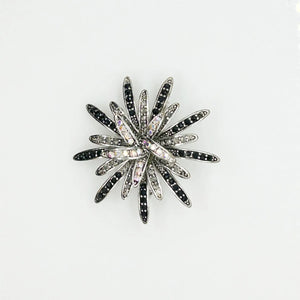 Vintage Large Rhinestone Flower Fireworks Brooch