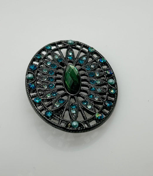  Edwardian Style Brooch in Blackened Frame