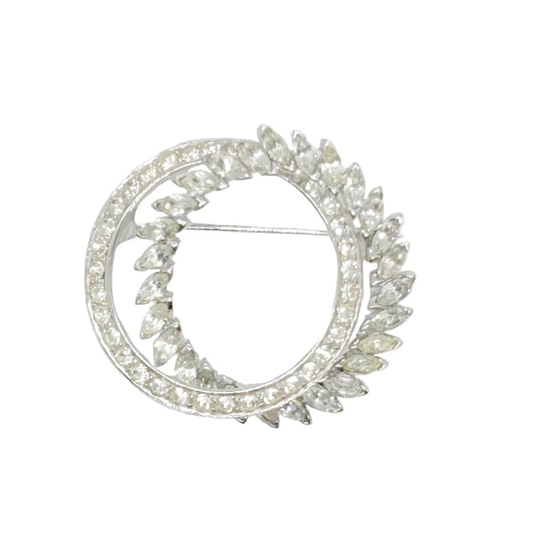 Perfect for vintage brooch collectors: our Sparkling Vintage Boucher 4749 Double Circle Brooch provides timeless elegance and sparkling sophistication. Shop today!