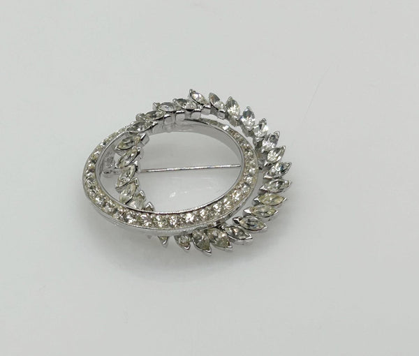 Sparkling Vintage Boucher Double Circle Brooch