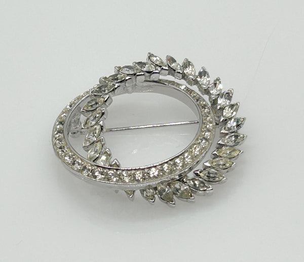 Sparkling Vintage Boucher Double Circle Brooch