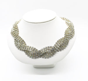 Super Sparkling Braided Vintage Rhinestone Necklace