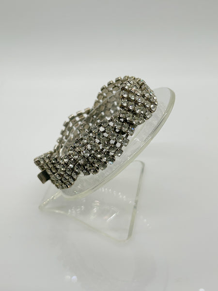 Blingy Vintage Braided Rhinestone Bracelet