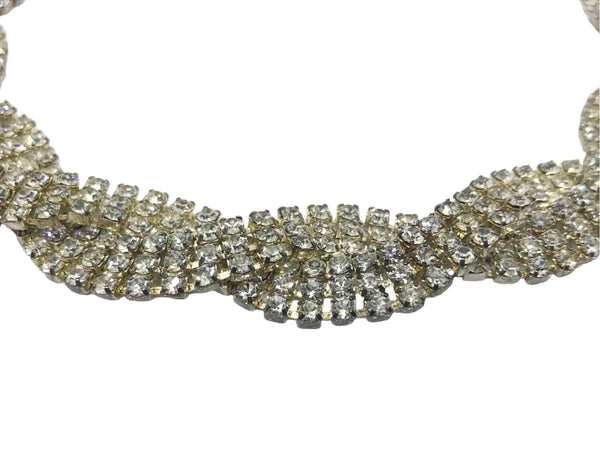 Super Sparkling Braided Vintage Rhinestone Necklace