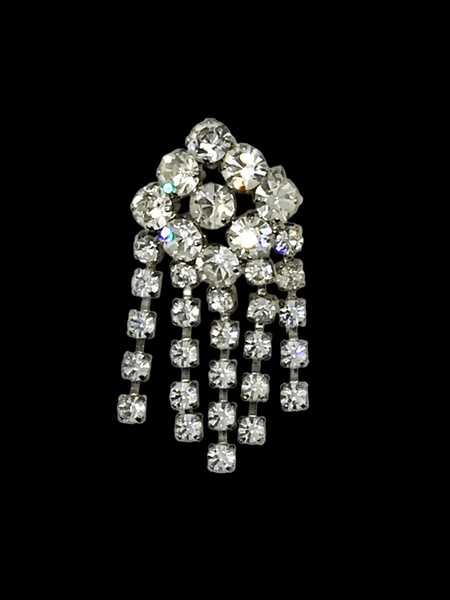 Brilliant Vintage Rhinestone Waterfall Brooch - Lamoree’s Vintage