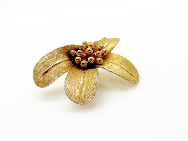 Vintage BSK Golden Lily Brooch