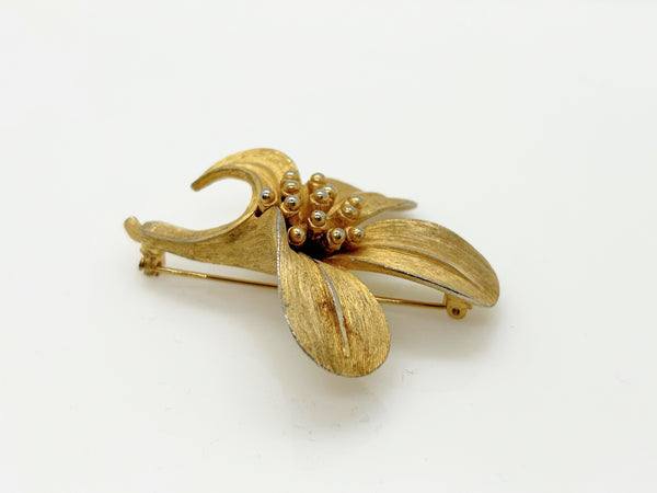 Vintage BSK Golden Lily Brooch