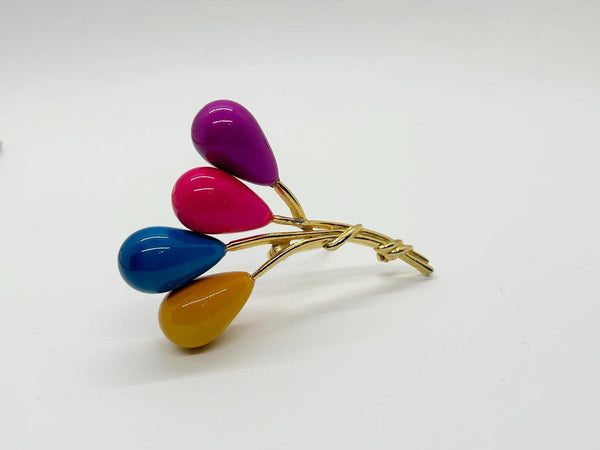 Cheerful Colorful Balloon Bouquet Brooch - Lamoree’s Vintage