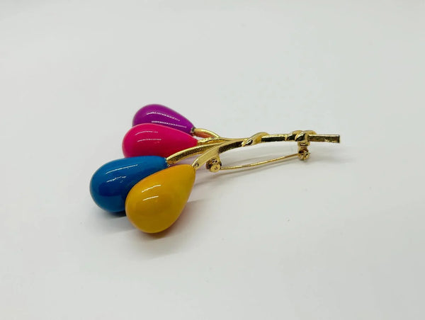 Cheerful Colorful Balloon Bouquet Brooch - Lamoree’s Vintage