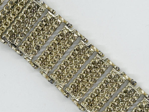 Thick Vintage Gold Tone Chainmail Bracelet