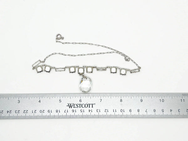 Magnificent Sterling and Crystal Crystal Drop Necklace