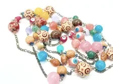 Colorful and Wild 60” Beaded Vintage Necklace - Lamoree’s Vintage