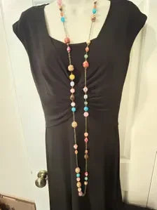 Colorful and Wild 60” Beaded Vintage Necklace - Lamoree’s Vintage