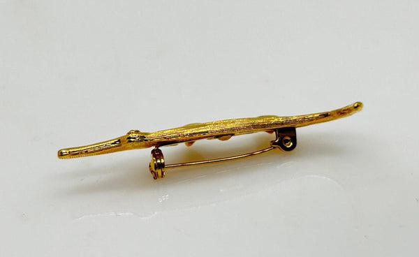 Cute Golden Crocodile Brooch