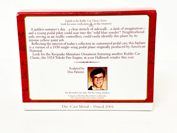 Perfect for collectors and aviation fans: our Hallmark Keepsake Ornament 1930 Custom Biplane provides nostalgic charm with a spinning propeller. Shop today!