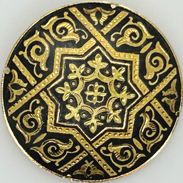 Vintage Damascene Brooch