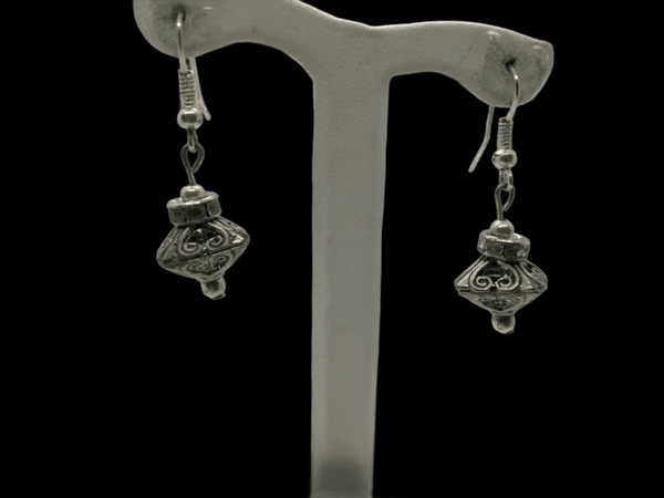 Detailed but Dainty Silver Vintage Dangle Earrings - Lamoree’s Vintage