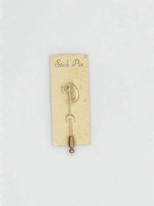 Vintage 1970s-80s Initial "D" Stickpin On Card