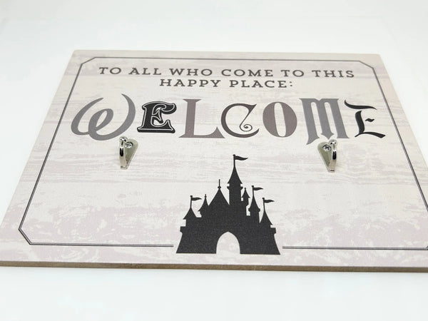 Disney Welcome Sign Disney Castle Welcome Sign Key Leashes Hook