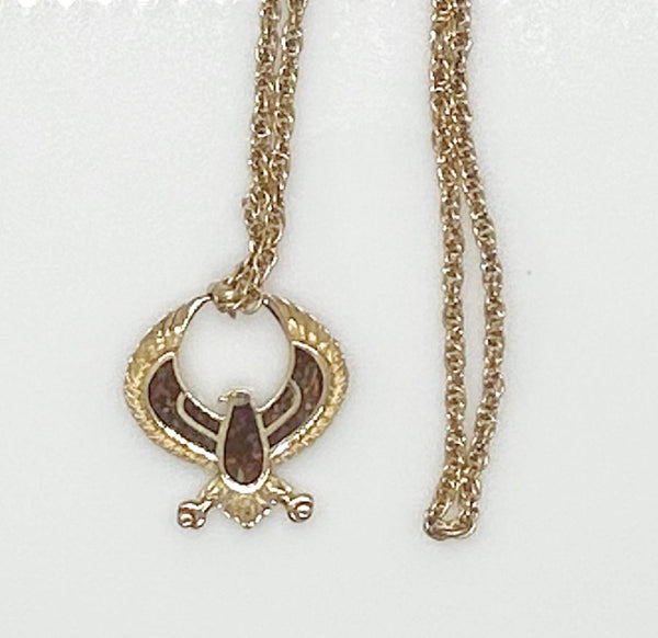 Vintage Large Eagle Pendant Necklace