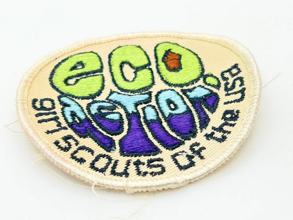 The patch was designed to symbolize the Girl Scouts' commitment to ecology and environmental conservation. Girls could earn the badge by participating in activities related to conservation, recycling, nature education, and taking action on local environmental issues. The "Eco Action" badge is now a retired patch and is considered a collectible item.