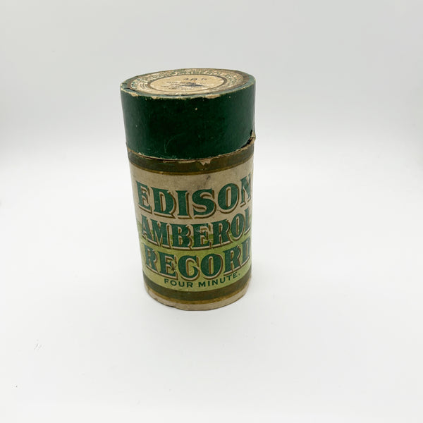 Edison Amberol Record with Cylinder- Antique Recording- Blue Danube Waltz