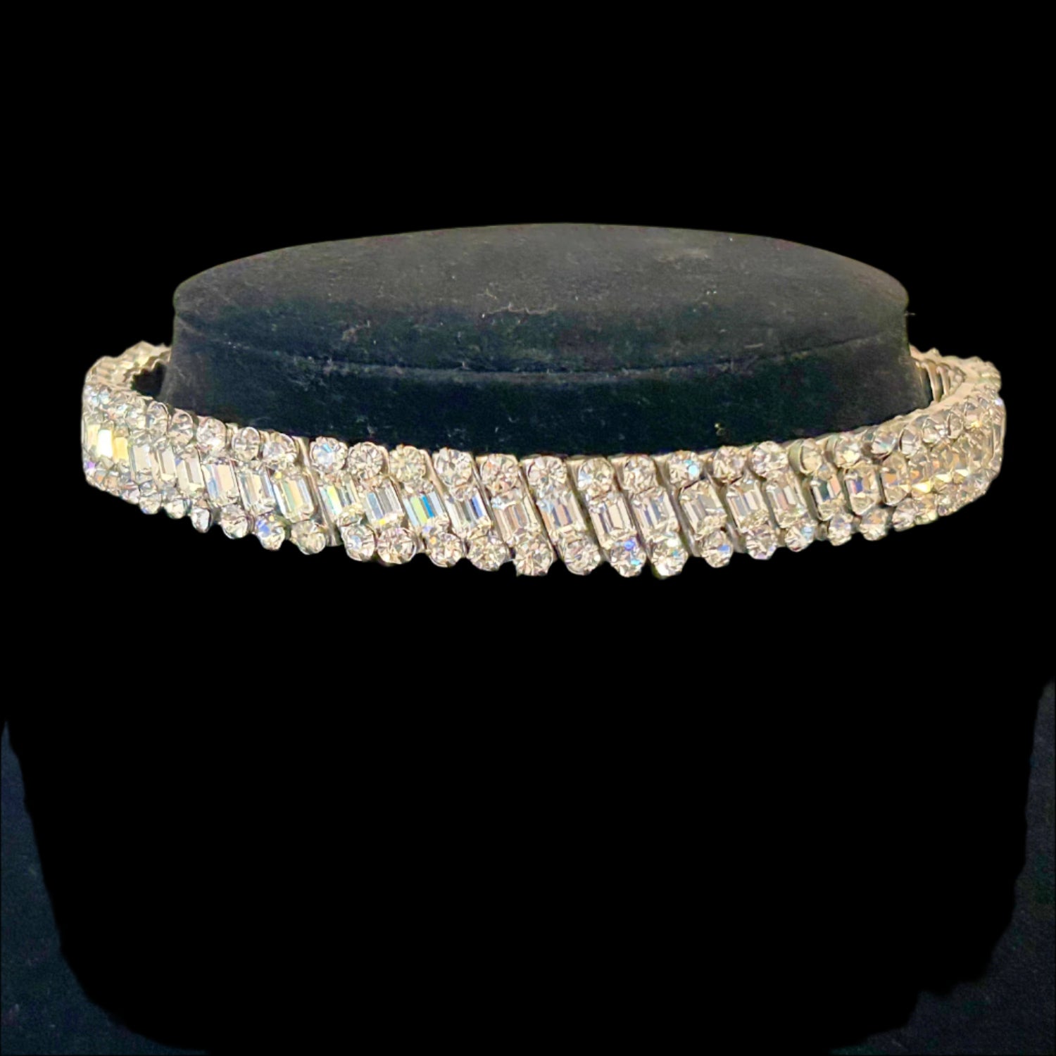 Vintage Parko Blazing Bright Rhinestone Expansion Choker