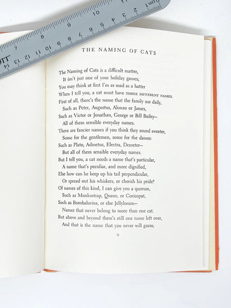 "Old Possum's Book of Practical Cats" T.S. Eliot - Discover whimsical poems about feline psychology. Includes a dust jacket edition from 1986. Shop now!
