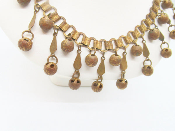 Vintage Etruscan Revival Fringe Necklace