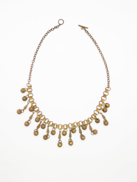 Vintage Etruscan Revival Fringe Necklace