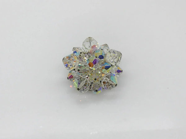 Exceptional Vintage Round Aurora Borealis Brooch - Lamoree’s Vintage