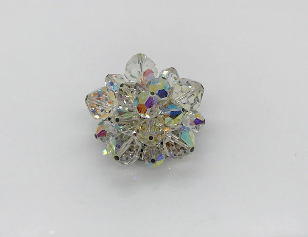 Exceptional Vintage Round Aurora Borealis Brooch - Lamoree’s Vintage