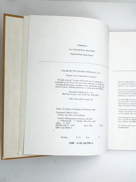 If you're interested in fashion, merchandising, marketing, this is a great resource, It also provides an excellent view of trends in the late 1970s, as designers and stores vied for business. Written by Kathryn Moore Greenwood/ Mary Fox Murphy