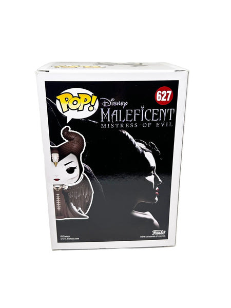 Maleficent, Mistress of Evil, is Funko Pop! No. 627. This vinyl figure depicts the iconic character with her staff and hench-bird, Rodrigo. Standing at 3.75" tall, this collectible is a must-have for any Disney and Funko Pop! enthusiast.