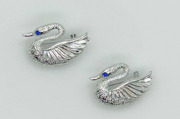 Pair of Gerry’s Vintage Silver Tone Swan Scatter Pins